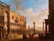 Giovanni Migliara Veduta di Palazzo Ducale a Venezia oil painting